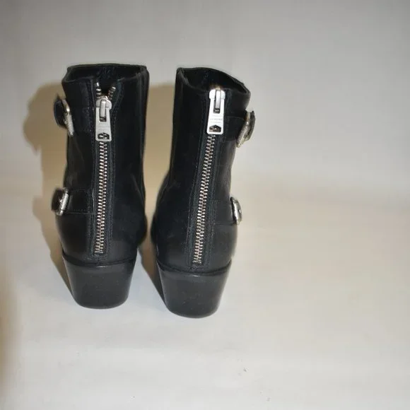 All Saints Women's Sloan Bootie Black Leather Size 39 EU 9 US